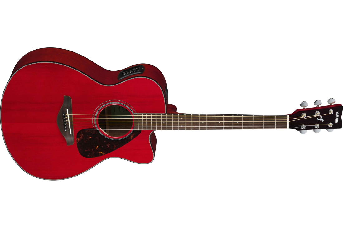 FSX800C Small Body Acoustic-Electric Guitar - Ruby Red