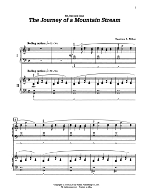 The Journey of a Mountain Stream - Miller - Piano Duet (2 Pianos, 4 Hands) - Sheet Music