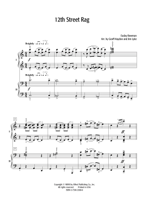 12th Street Rag - BowmanHaydon/Lyke - Piano Duet (2 Pianos, 4 Hands) - Sheet Music
