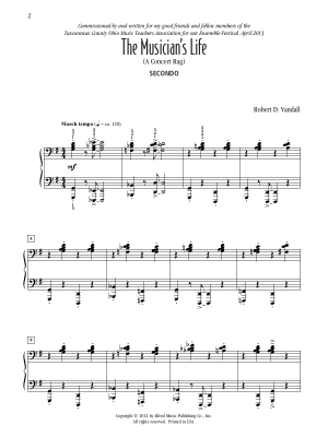The Musician\'s Life (A Concert Rag) - Vandall - Piano Duet (1 Piano, 4 Hands) - Sheet Music