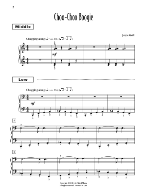 Choo-Choo Boogie - Grill - Piano Trio (1 Piano, 6 Hands) - Sheet Music