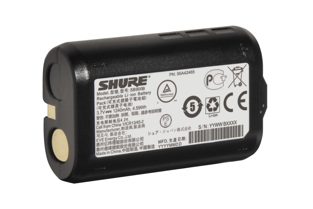 SB900B Lithium-Ion Rechargeable Battery for PSM and ULX-D, QLX-D and Axient Wireless