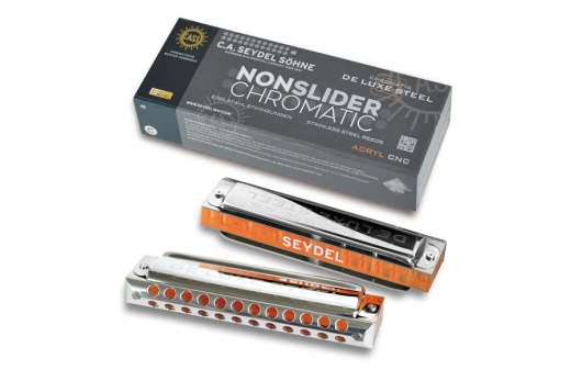 Nonslider Chromatic De Luxe Steel Harmonica - Key of LC