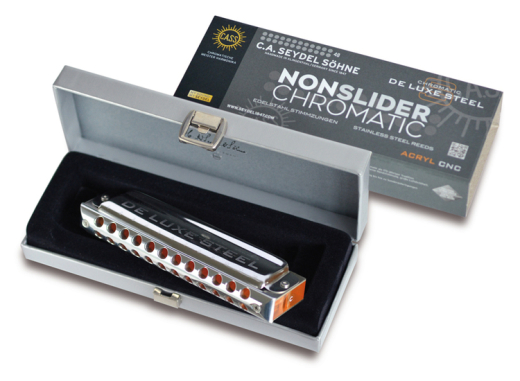 Nonslider Chromatic De Luxe Steel Harmonica - Key of LC