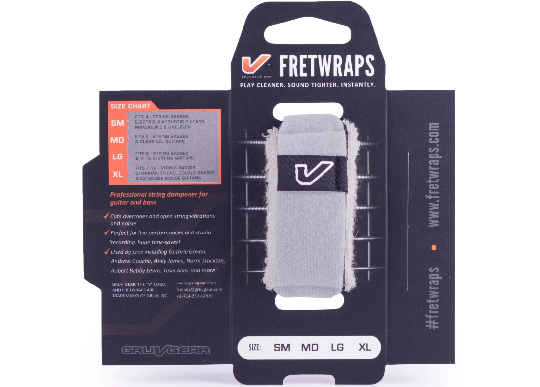 FretWraps String Muter/Dampener (1-Pack) Small, White