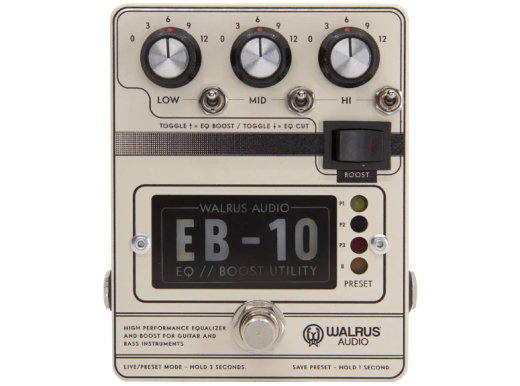 Walrus Audio - EB-10 Preamp EQ and Boost - Cream