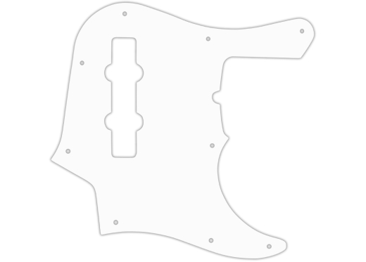 Custom Pickguard for Fender American Deluxe 1998-Present Jazz Bass - White/Black/White