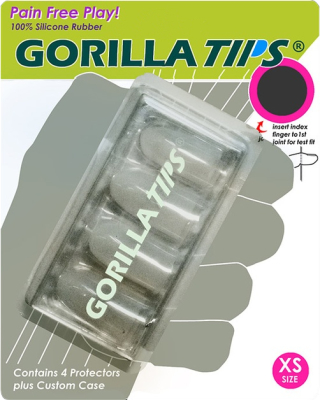 Gorilla Tips Fingertip Protectors, Clear - Extra Small