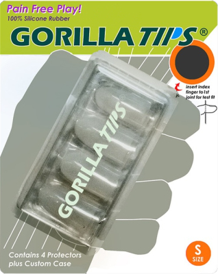 Gorilla Tips Fingertip Protectors, Clear - Small
