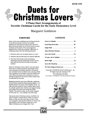 Duets for Christmas Lovers, Book 1 - Goldston - Piano Duet (1 Piano, 4 Hands) - Book