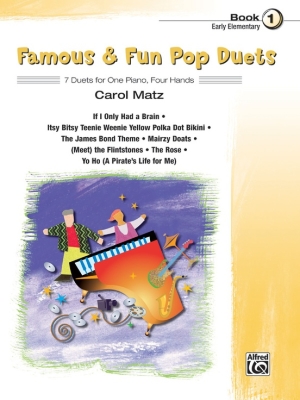 Alfred Publishing - Famous & Fun Pop Duets, Book1 Matz Duos pour piano (1piano, 4mains) Livre