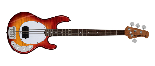 Sterling by Music Man - StingRay Ray34 Flamed Maple - Heritage Cherry Burst