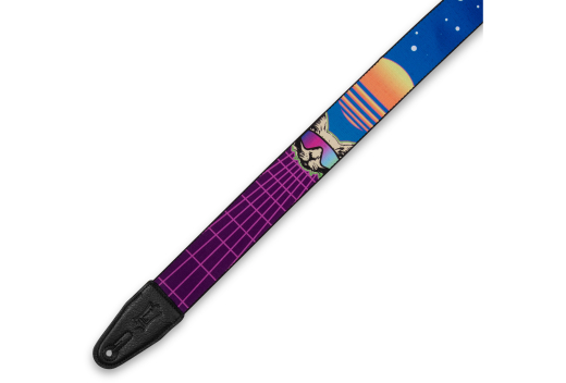 2 Polyester Guitar Strap - Cyber Cat