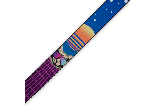 2 Polyester Guitar Strap - Cyber Cat
