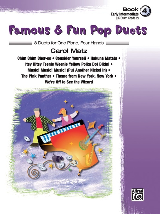Famous & Fun Pop Duets, Book 4 - Matz - Piano Duet (1 Piano, 4 Hands) - Book
