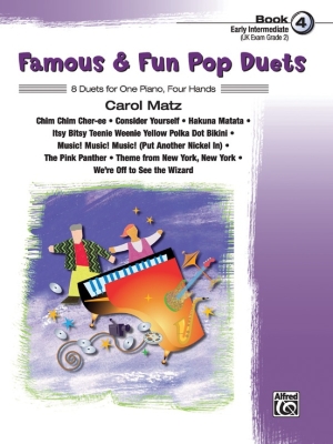 Alfred Publishing - Famous & Fun Pop Duets, Book 4 - Matz - Piano Duet (1 Piano, 4 Hands) - Book