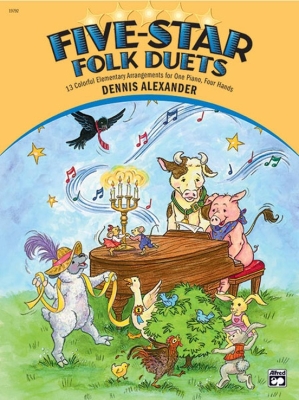 Alfred Publishing - Five-Star Folk Duets - Alexander - Piano Duet (1 Piano, 4 Hands) - Book