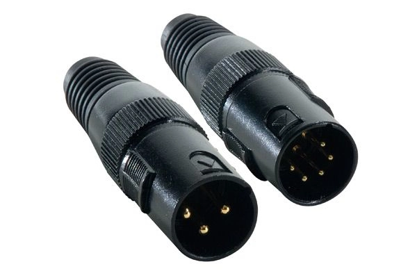 5 Pin Male to 3 Pin Male DMX Terminator Set