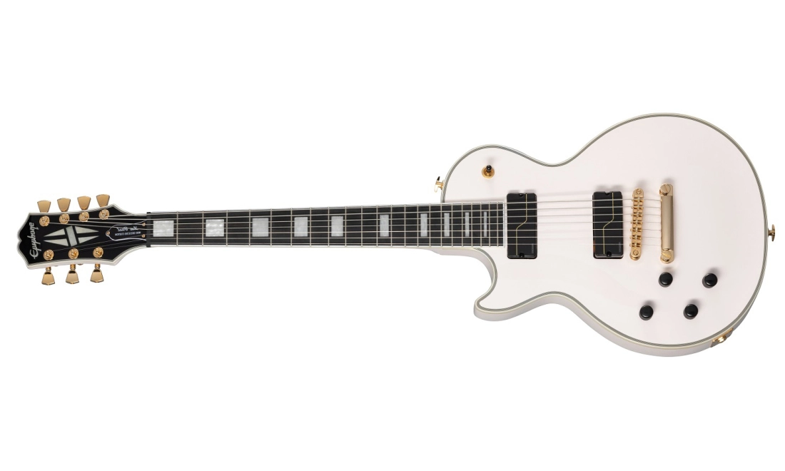 Matt Heafy Origins 7-String Les Paul Custom, Left-Handed - Bone White