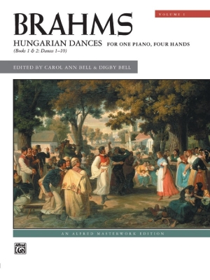 Alfred Publishing - Hungarian Dances, Volume 1 - Brahms/Bell/Bell - Piano Duet (1 Piano, 4 Hands) - Book