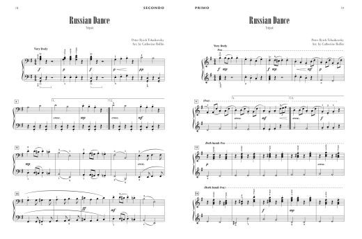 The Nutcracker Suite for Two - Tchaikovsky/Rollin - Piano Duet (1 Piano, 4 Hands) - Book