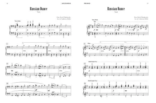 The Nutcracker Suite for Two - Tchaikovsky/Rollin - Piano Duet (1 Piano, 4 Hands) - Book