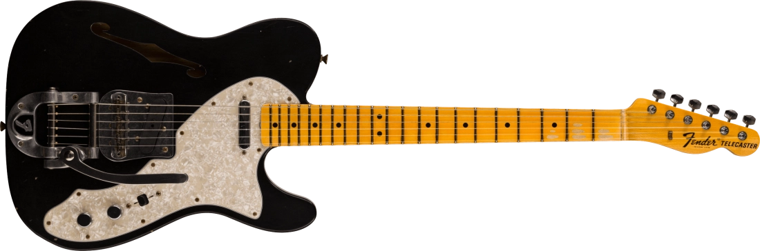 \'68 Telecaster Thinline Journeyman Relic, Maple Fingerboard - Aged Black