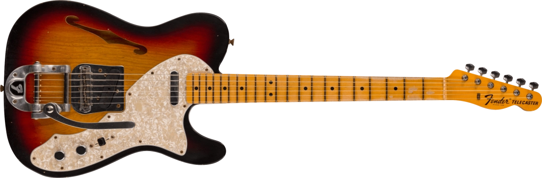 \'68 Telecaster Thinline Journeyman Relic, Maple Fingerboard - 3-Colour Sunburst