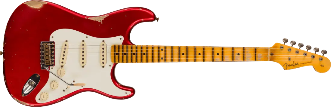 \'58 Stratocaster Relic, Maple Neck - Faded Aged Candy Apple Red