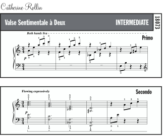 Valse Sentimentale a Deux - Rollin - Piano Duet (1 Piano, 4 Hands) - Sheet Music