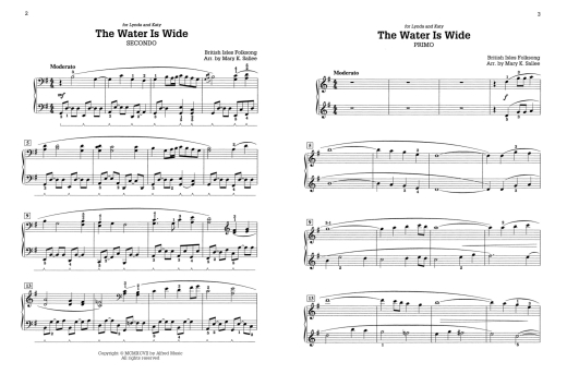 The Water Is Wide - Sallee - Piano Duet (1 Piano, 4 Hands) - Sheet Music