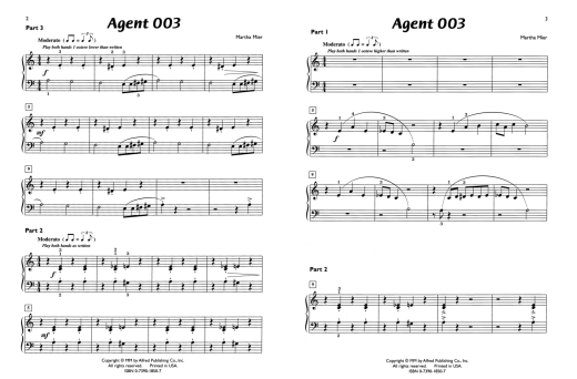Agent 003 - Mier - Piano Trio (1 Piano, 6 Hands) - Sheet Music