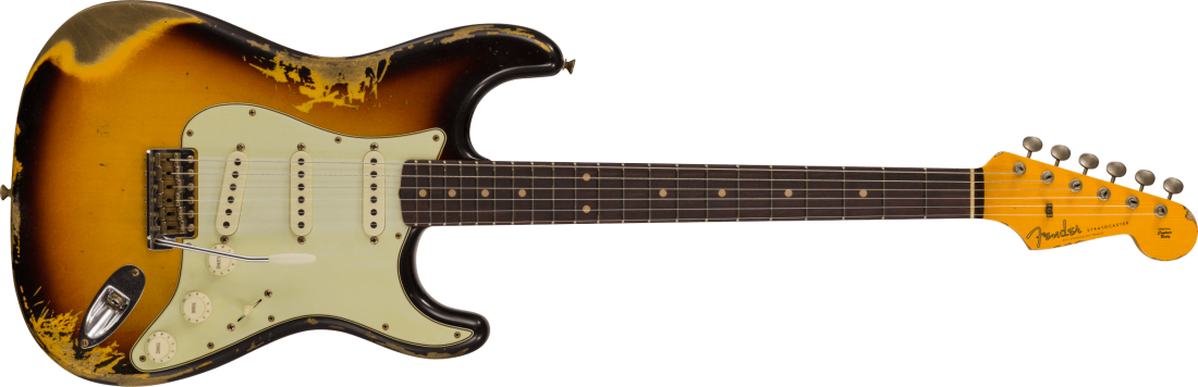 \'61 Stratocaster Heavy Relic, Rosewood Fingerboard - Super Faded Aged 3-Colour Sunburst