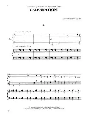 Celebration! - Olson - Piano Duo (2 Pianos, 4 Hands) - Sheet