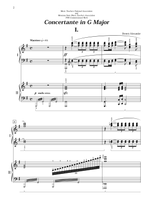 Concertante in G Major - Alexander - Piano Duo (2 Pianos, 4 Hands) - Sheet Music