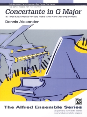 Alfred Publishing - Concertante in G Major Alexander Duo pour piano (2pianos, 4mains) Partition individuelle