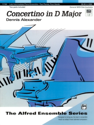 Alfred Publishing - Concertino in D Major Alexander Duo pour piano (2pianos, 4mains) Partition individuelle
