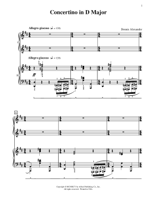Concertino in D Major - Alexander - Piano Duo (2 Pianos, 4 Hands) - Sheet Music
