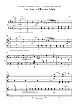 Concerto in Classical Style - Mier - Piano Duo (2 Pianos, 4 Hands) - Sheet Music