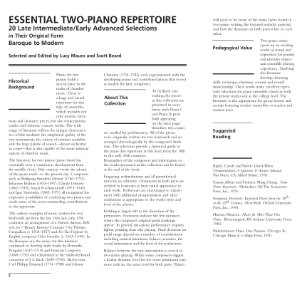 Essential Two-Piano Repertoire - Mauro/Beard - Piano Duo (2 Pianos, 4 Hands) - Book