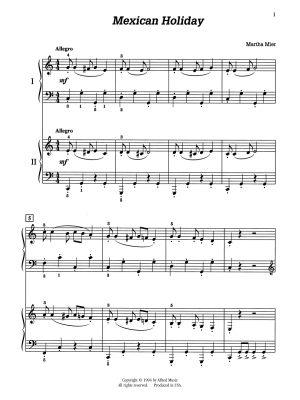 Mexican Holiday - Mier - Piano Duo (2 Pianos, 4 Hands) - Sheet Music