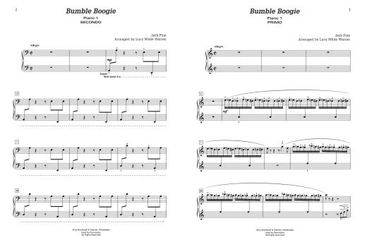 Bumble Boogie - Fina/Warren - Piano Quartet (2 Pianos, 8 Hands) - Sheet Music
