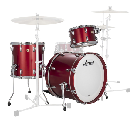 Ludwig Drums - Classic Maple Downbeat 3-Piece Shell Pack (20,12,14) - Diablo Red
