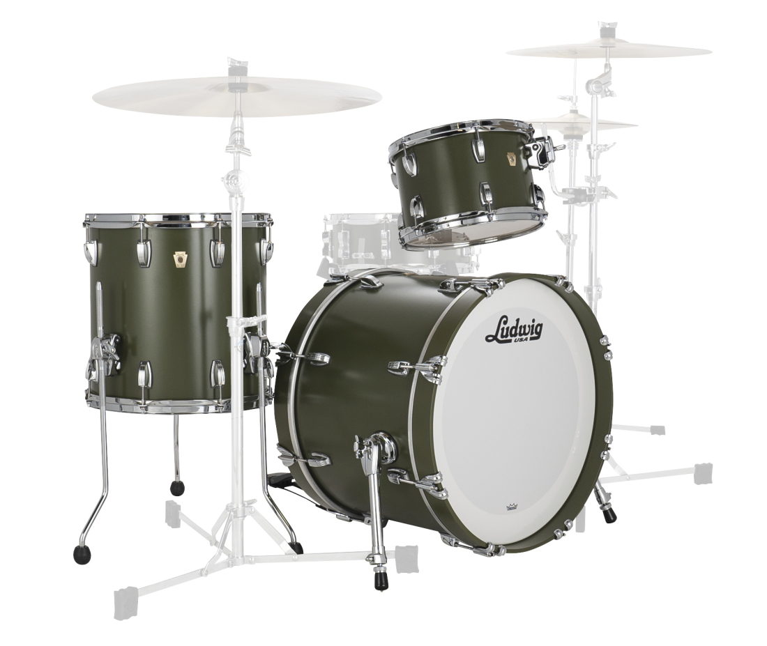 Classic Maple Downbeat 3-Piece Shell Pack (20,12,14) - Heritage Green