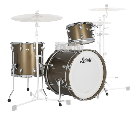 Ludwig Drums - Classic Maple Downbeat 3-Piece Shell Pack (20,12,14) - Vintage Bronze