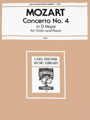Carl Fischer - Concerto No. 4 In D Major, K. 218