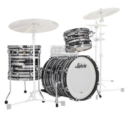 Ludwig Drums - Classic Maple Jazzette 3-Piece Shell Pack (18,12,14) - Digital Sparkle