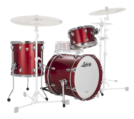Ludwig Drums - Classic Maple Jazzette 3-Piece Shell Pack (18,12,14) - Diablo Red
