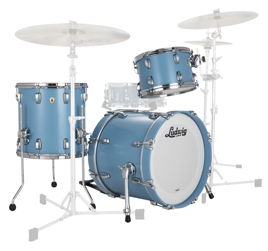 Classic Maple Jazzette 3-Piece Shell Pack (18,12,14) - Heritage Blue