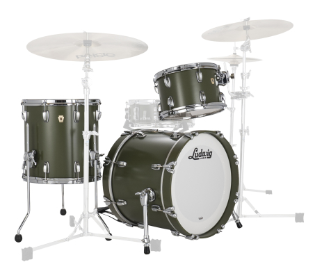 Ludwig Drums - Classic Maple Jazzette 3-Piece Shell Pack (18,12,14) - Heritage Green
